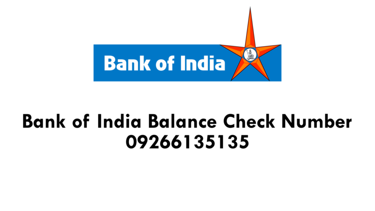 Bank of India Balance Check Number