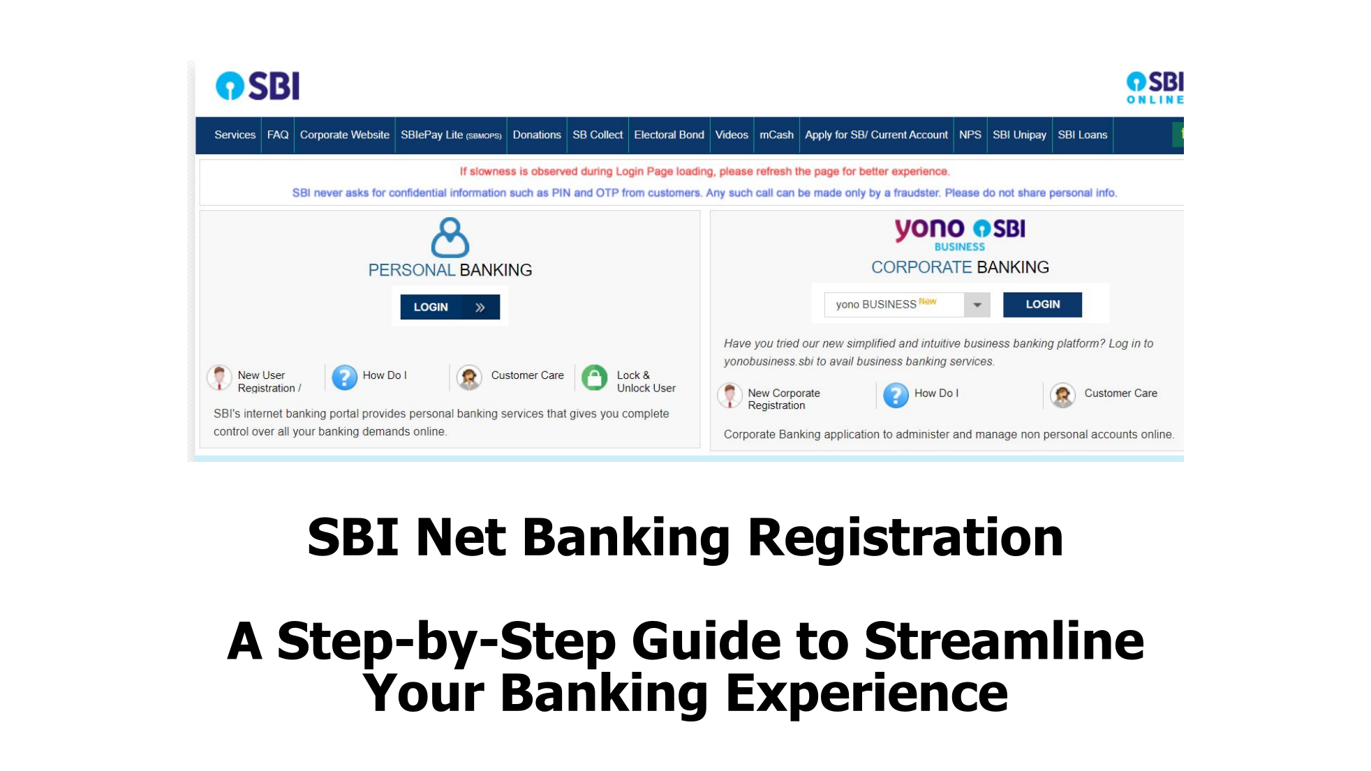SBI Net Banking Registration